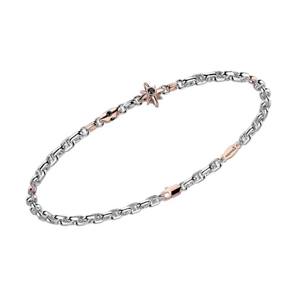 Bracciale Zancan in Oro Bianco e Rosa con Diamanti