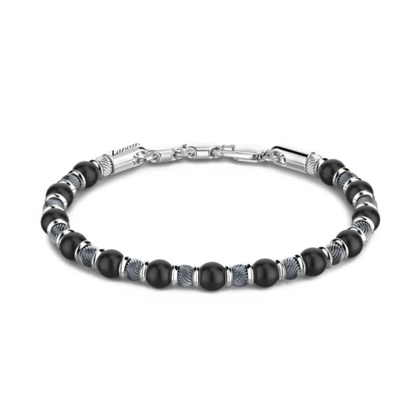 Bracciale Zancan morbido con sfere in Argento e in pietra Onice