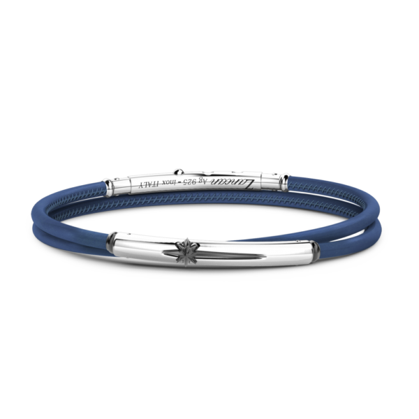 Bracciale Zancan in pelle naturale con targa in argento - immagine 5