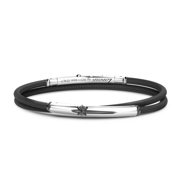 Bracciale Zancan in pelle naturale con targa in argento - immagine 9