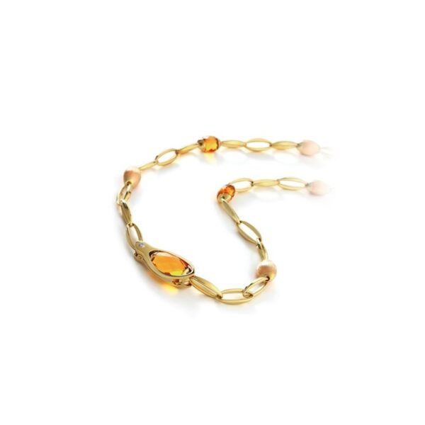 Collana Chimento Accordi Oro Giallo Quarzo Citrino Sfaccettato - 1G01153ZB1530 - immagine 2