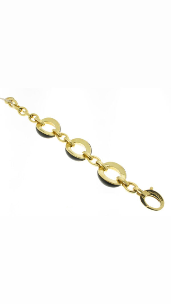 Bracciale Chimento Luna Oro Giallo E Onice - 1B00220WW1200